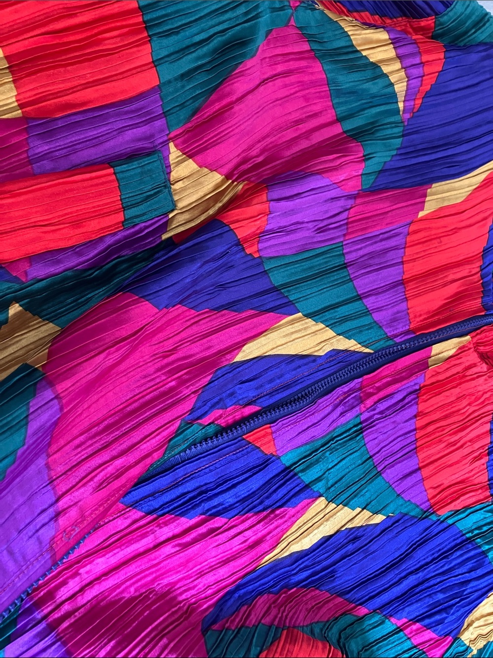 Abstract Colorblock Bomber Jacket - Multicolor - Picture 7 of 7